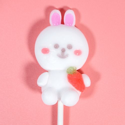 小白兔棒棒糖兔子糖果硬糖儿童学校礼物日系高颜值diy手工波板糖0