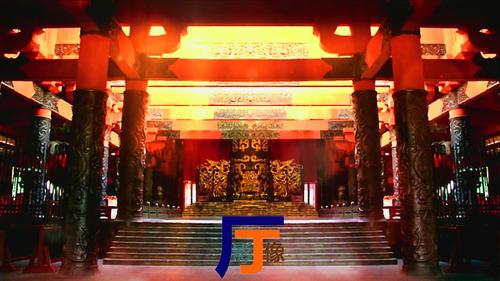 秦王宫古代建筑素材晚会歌舞led背景视频素材中国风秦汉宫殿皇宫