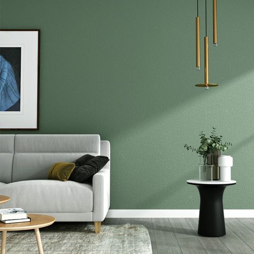 硅藻泥自粘墙纸宿舍出租房卧室纯色灰色素色莫兰迪绿色壁纸自粘