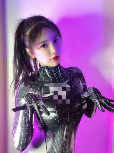 抖音网红女蜘蛛紧身衣性感黑猫蜘蛛侠cosplay二次元修身连体衣