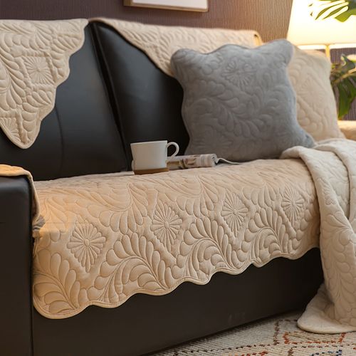 四季沙发垫单块防滑通用定做真皮实木万能套罩靠背巾扶手巾坐垫子