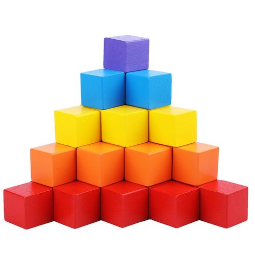 木丁丁正方体积木数学教具教材木制几何图形空间小方块立体正方形小