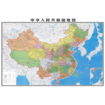 尺寸超大画可标记标记磁吸可定制各省市县区地图 深蓝版现代中国地图