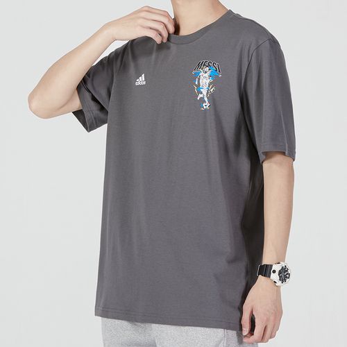 阿迪达斯 (adidas)短袖男装 新款10号梅西印花足球运动衣时尚训练t恤