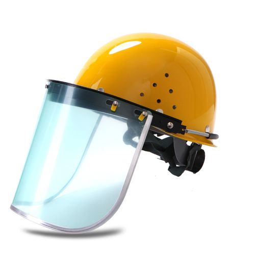 透明防护面罩安全帽面屏电焊打磨冲击耐高温飞溅防护面具