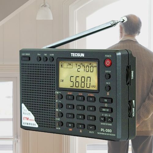 tecsun/德生 pl-380数显全波段校园广播英语考试收音机老人半导体