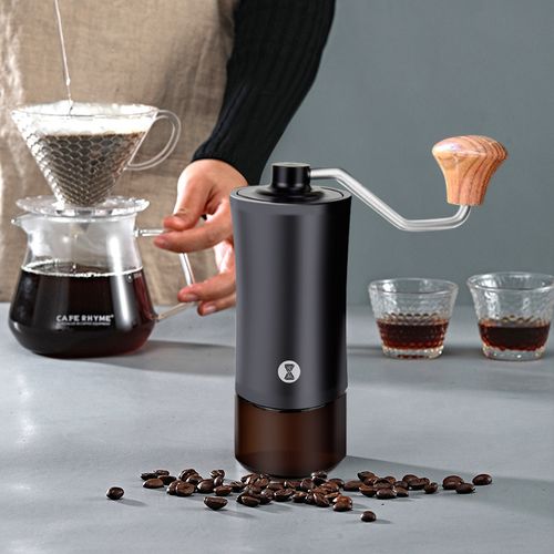 跨境手摇便携式咖啡磨豆机家用手动咖啡豆研磨机木纹手磨咖啡机0624