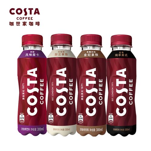可口可乐(coca-cola)costa咖啡醇正拿铁300ml瓶整箱美式即饮咖啡饮料