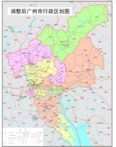 广州市矢量行政地图cdr格式【设计素材文件】