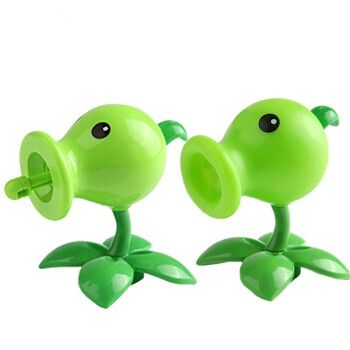 植物大战僵尸玩具2单个豌豆射手 软胶豌豆射手 不发光豌豆射手(配子弹