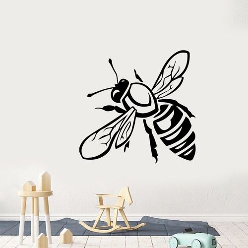 小蜜蜂卡通动物图案贴纸儿童房卧室幼儿园自粘背景墙贴装饰画壁纸