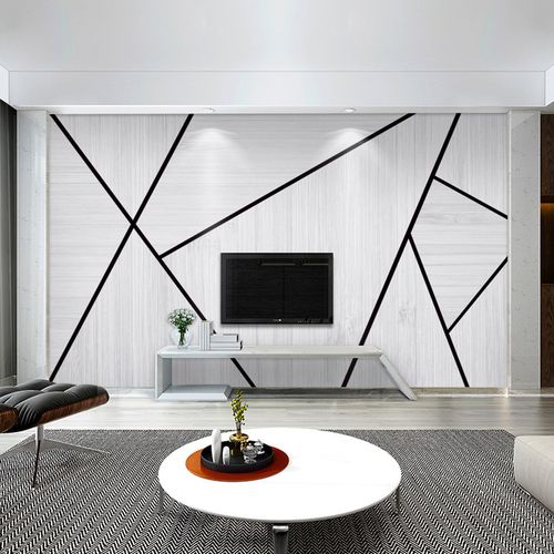 3d电视背景墙现代简约8d墙纸客厅北欧风格5d立体壁纸影视墙布几何