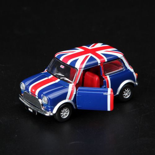 tiny 微影 tw21 合金模型宝马mini 迷你谷巴 英国旗 蓝色 玩具车