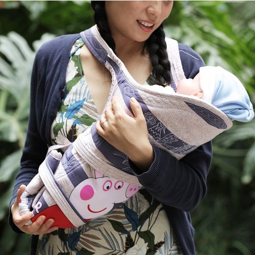 云南贵州传统新生儿婴儿背带宝宝棉质背巾护头包裹式前后背式背娃