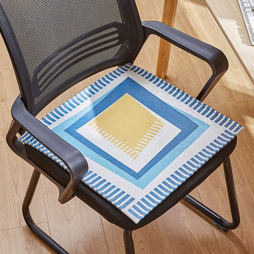 办公坐垫冰丝薄款夏天椅垫防滑正方形学生凳垫椅子垫夏季餐椅垫