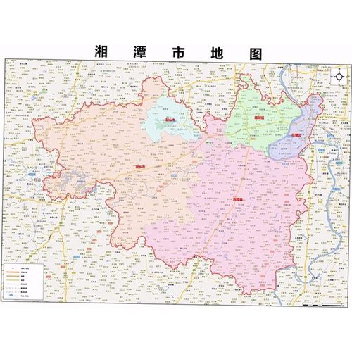 2024新款湘潭市地图贴图 办公室挂图 高清防水墙壁装饰画定制地图