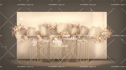 泰式极简香槟甜品婚礼设计效果图方案婚庆策划效果图psd源文件