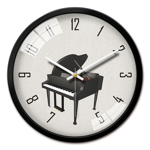 音乐钟表艺术教室钢琴琴房静音挂钟客厅家用挂钟