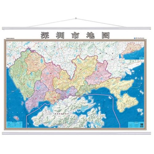 2024年 广东省深圳市地图 约1.4米*1米 政区交通图
