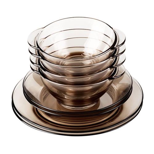 corningware康宁餐具8件套/6件套耐热玻璃透明沙拉碗双耳碗礼盒