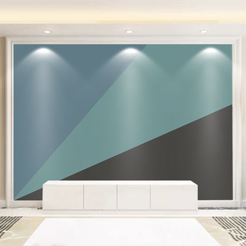 电视背景墙壁纸自粘现代简约客厅墙纸影视墙布纯色拼色几何壁布