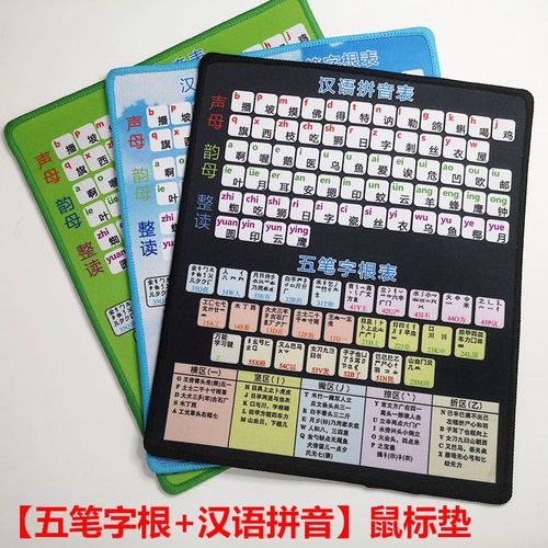 五笔字根汉语拼音组合鼠标垫汉语拼音学习五笔字根打字口诀电脑垫