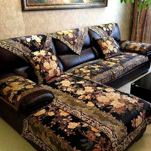 圣美绮欧式沙发垫防滑皮沙发用布艺坐垫套四季沙发巾垫家用易清洗
