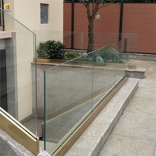阳台无框玻璃扶手楼梯轨道地槽护栏景观栏杆极简约扶手玻璃u型槽