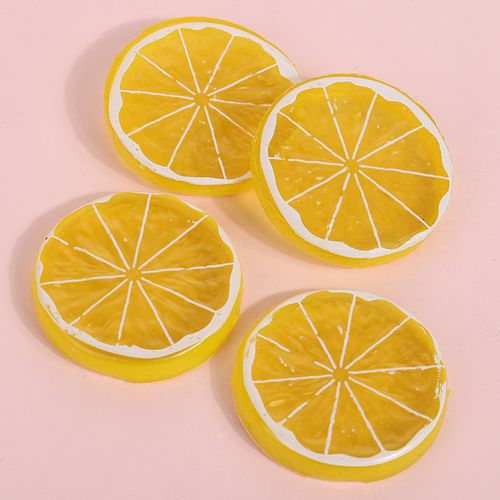 仿真柠檬片pvc假柠檬仿真水果切片摆件 橱窗装饰模型拍摄道具