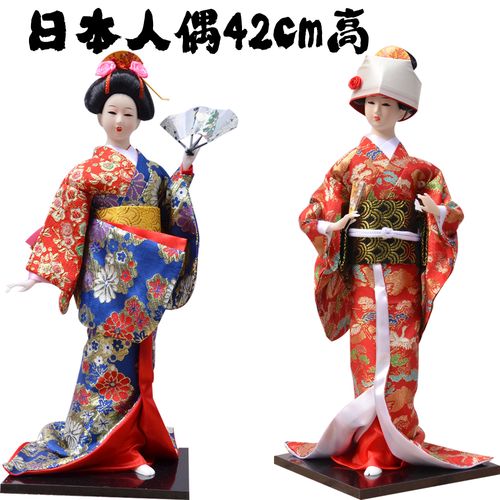 16寸日本人形绢人和服娃娃人偶摆件艺妓歌舞妓居酒屋装饰摆件礼品