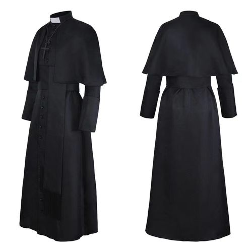 卡德迪牧师服 复活节神父服cos牧师扮演服男中世纪修女角色服装圣殿