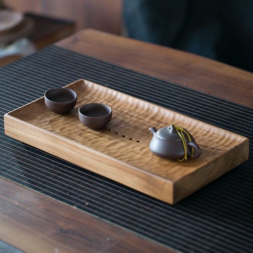 缅甸柚木茶盘托盘禅意手工雕刻长方形干泡日式茶盘