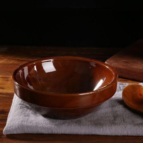 老式土碗酒碗紫砂米饭饭碗农家乐仿古土陶陶瓷碗