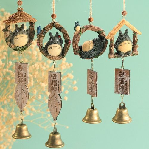 可爱日式风铃挂饰植物松鼠铃铛生日礼物女生风铃及配件
