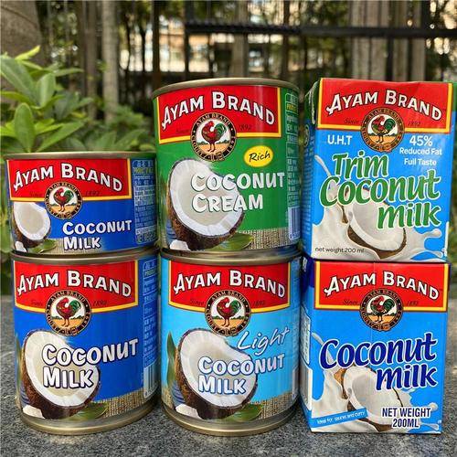 马来西亚雄鸡标特浓椰浆烘焙淡椰奶ayam brand coconut milk