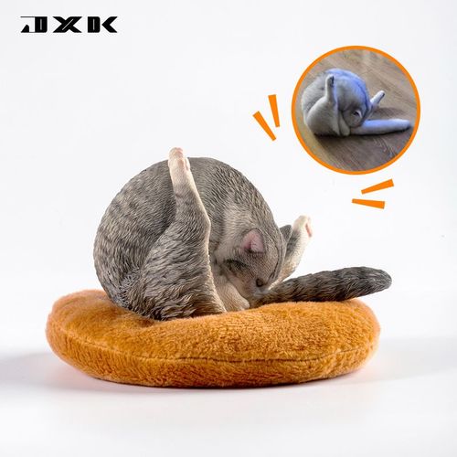 jxk 1/6 鸡腿猫动物仿真模型 网红可爱创意搞怪宠物猫咪潮玩摆件