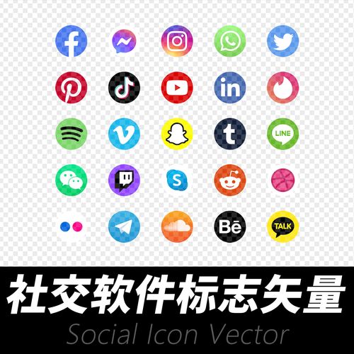 社交软件logo矢量设计素材 放大编辑 ai格式eps 社交表现介绍素材