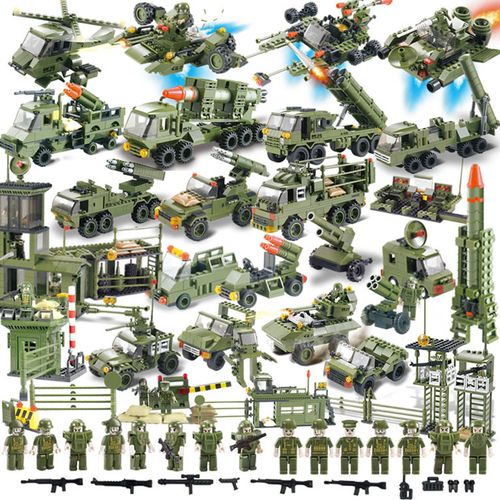 大型军事基地系列导弹部队战车沃马兼容乐高益智组装拼装积木玩具