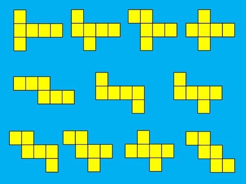 图形初步认识 正方体展开图11种 几何图形练习题 正方体展
