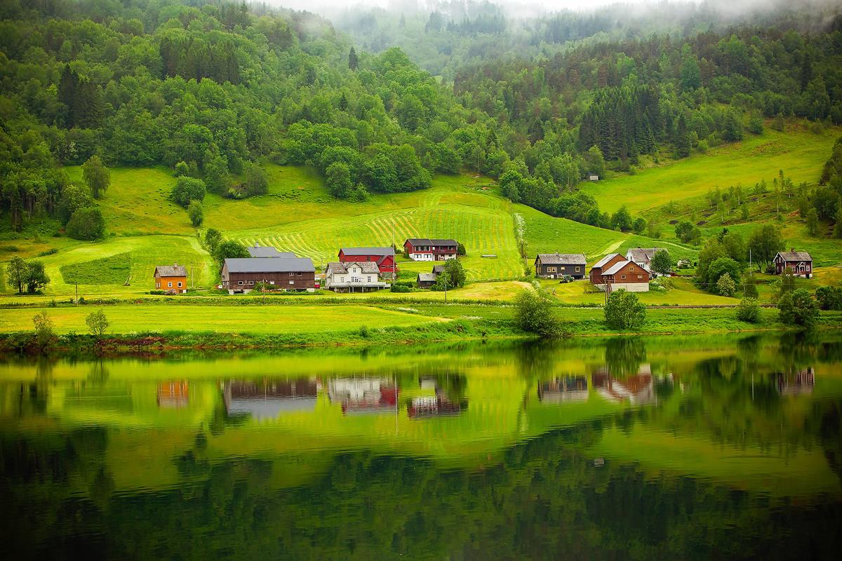 挪威乡村田园风光高清原图下载,挪威乡村田园风光,图片,壁纸,自然风景