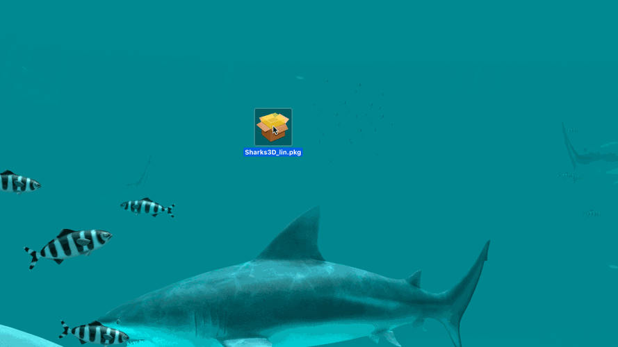 sharks3dformac3d海底鲨鱼动态壁纸