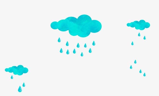 卡通下雨天气图标