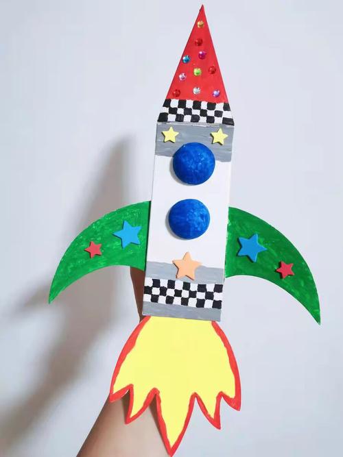 纸板手工火箭 幼儿园亲子火箭手工小制作儿童玩具宇航员纸板盒机器人