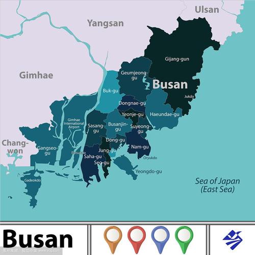 地图釜山韩国