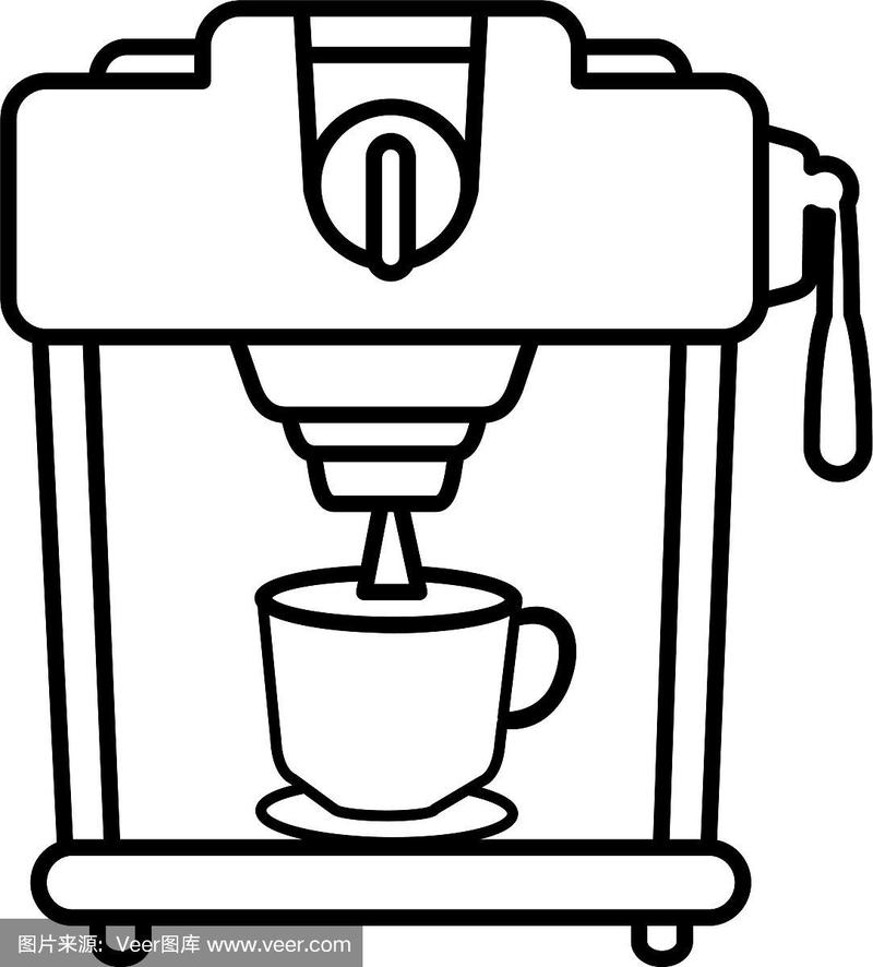 咖啡机孤立图标