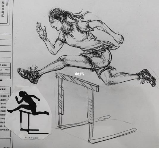 山东联考剪影跨栏跑的女运动员