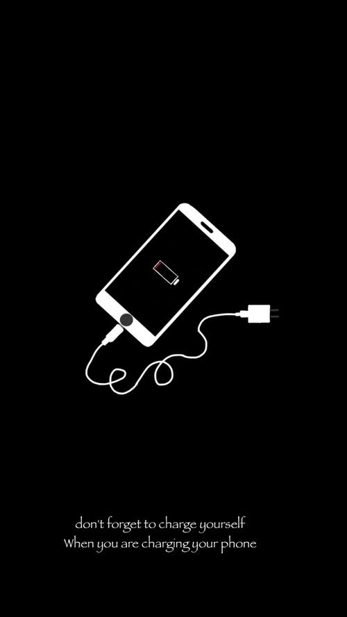 壁纸 简单 黑色 iphone6 charge 充电!