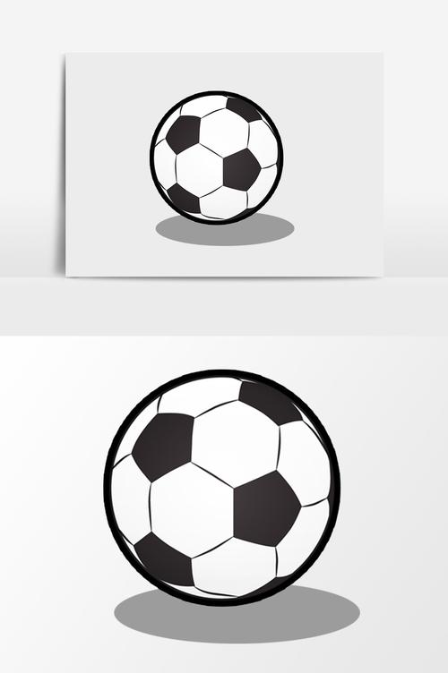 卡通手绘足球素材