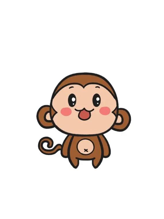 动物简笔画之可爱的小猴子97快画起来吧 #画画 #简笔画 # - 抖音