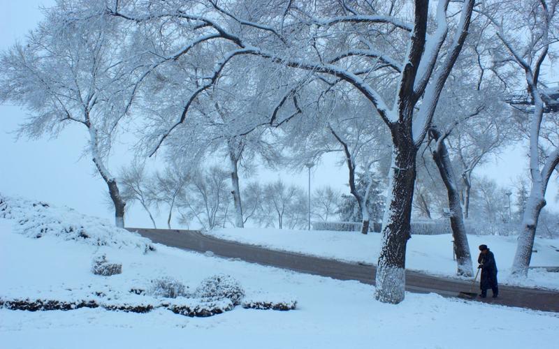 哈尔滨冬天雪景桌面壁纸